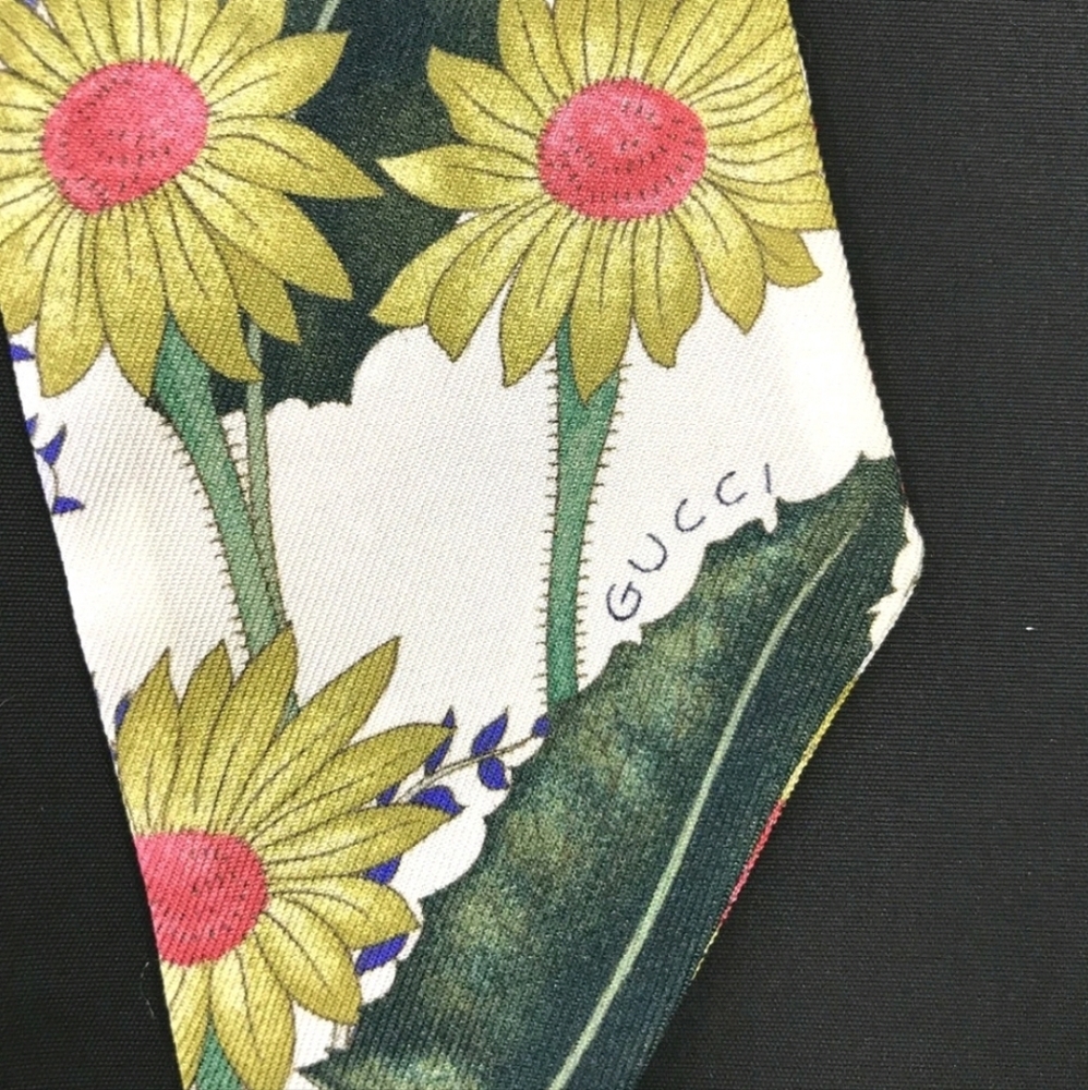 Auth Gucci Floral Silk Twilly/Bandeau - Picture 5 of 8
